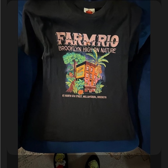 FARM Rio Tops - FARM Rio Black Tee with Vibrant Graphic